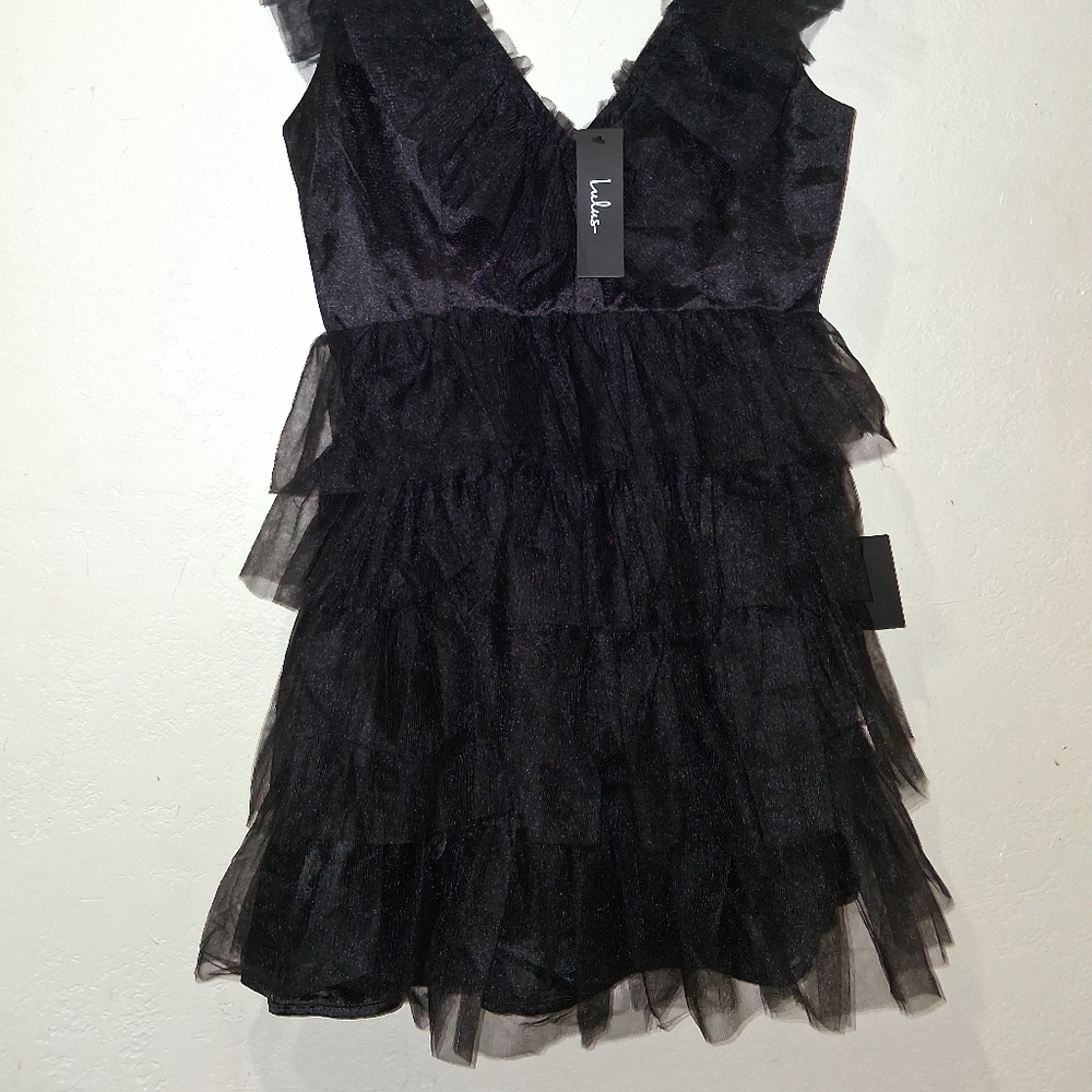 NWT LULU'S Tiered Tulle Mini Dress - Picture 6 of 9